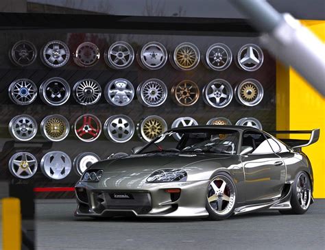 Veilside Supra Digitally Tests 1990s Devotees With Cool Wall of Wheels ...