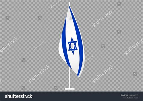 Waving Flag Israel Isolated On Png Stock Vector (Royalty Free ...