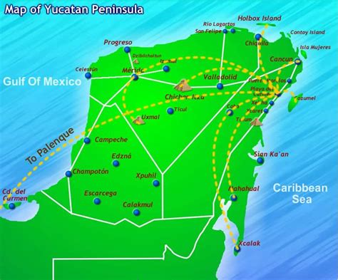 Yucatan Map | Yucatan, Riviera maya resorts, Riviera maya