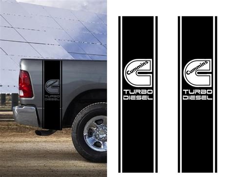 DECALS FOR Ram Truck CUMMINS TURBO DIESEL Bed 2 STRIPE KIT Vinyl ...