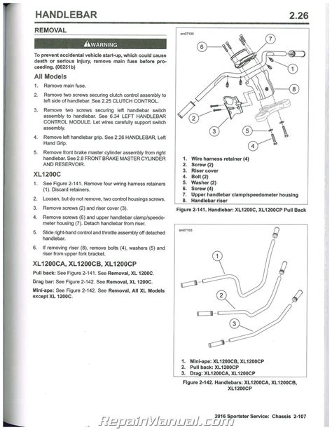 2016 Harley Davidson Sportster Motorcycle Service Manual