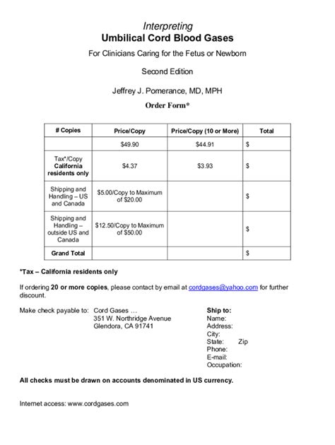 Fillable Online Interpreting Umbilical Cord Blood Gases Fax Email Print ...