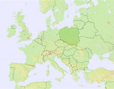 Weather map Poland - Poland climate map (Eastern Europe - Europe)