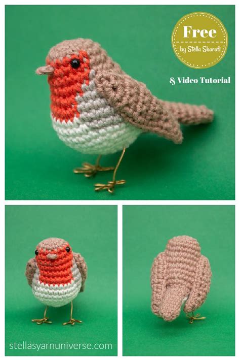 7 Robin Bird Amigurumi Crochet Patterns | Crochet bird patterns ...