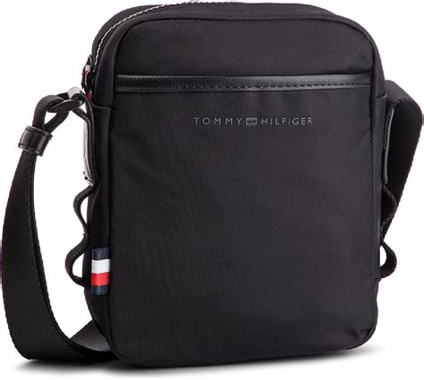 Tommy Hilfiger Shoulder Bag Men Sport Nylon Mini Reporter Black: Amazon.co.uk: Shoes & Bags