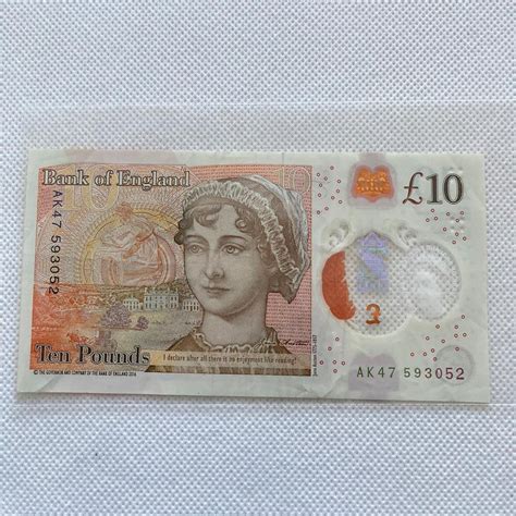 Bank of England Polymer 10 Pound Note Jane Austen AK47 593052. | Etsy