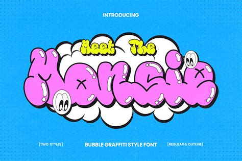 Monsie - Free Graffiti Bubble Font :: Behance