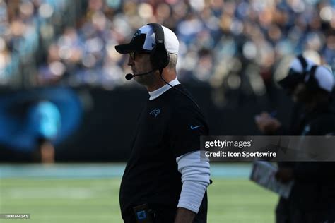 Carolina Panthers head coach Frank Reich during an NFL football game ...