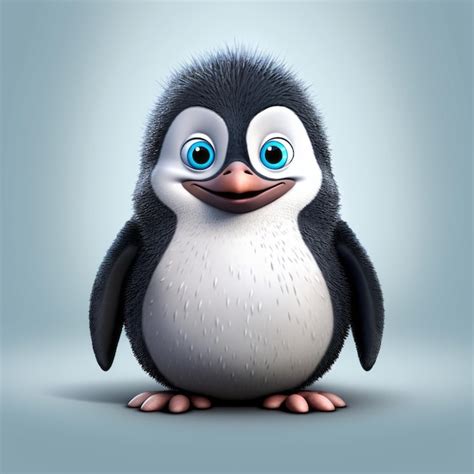 Premium AI Image | Funny Penguin Cartoon Vector 3d Animations Adelie Penguin Character Erik From ...