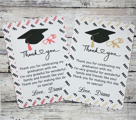 Grad Party Thank You Card Template