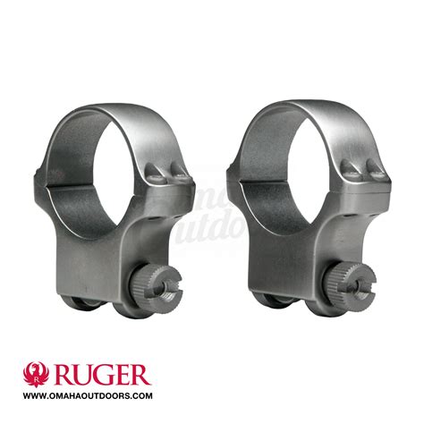 Ruger M77 1 Inch High Scope Rings Stainless - Omaha Outdoors