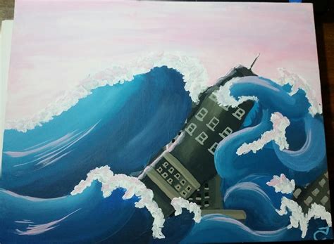 Painting Of Tsunami at PaintingValley.com | Explore collection of Painting Of Tsunami