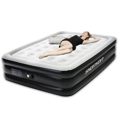 SKONYON Air mattress Queen Size Air Bed with built-in Pump Deluxe Air ...