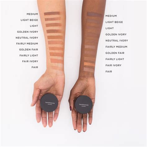 Bare Minerals Colour Chart - Ponasa