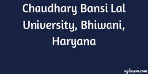 Chaudhary Bansi Lal University (CBLU) - AglaSem Institutes