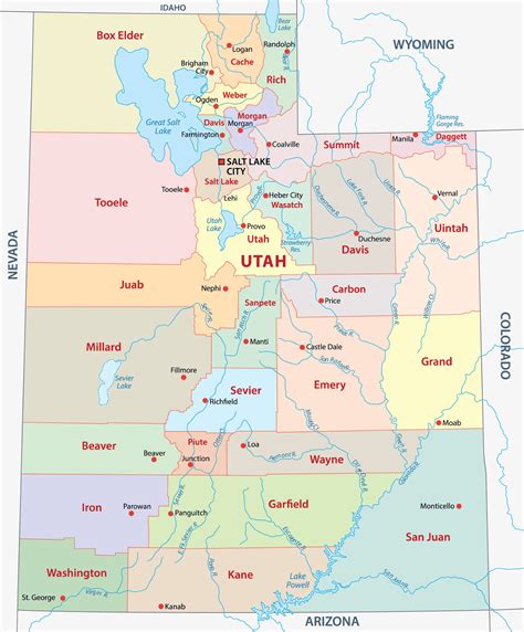 Utah Counties Map | Mappr