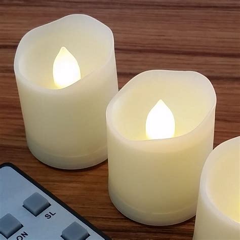 LED Tealights Candles Remote Control Timer Tea Lights – Flameless Flickering Votive Candles ...