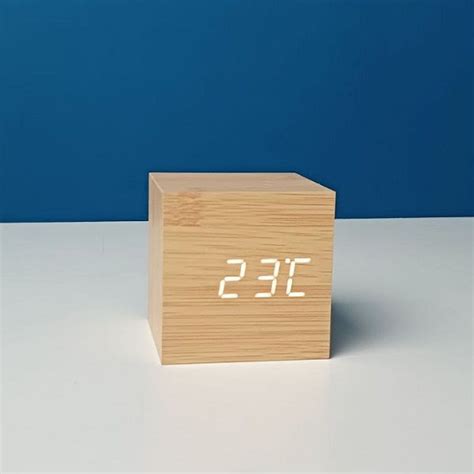 Cube Shaped Wooden Style Digital LED Clock Price In Bangladesh