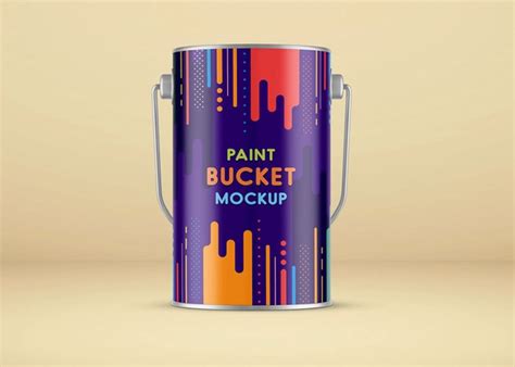 Free Paint Metal Bucket Mockup | Free PSD Templates