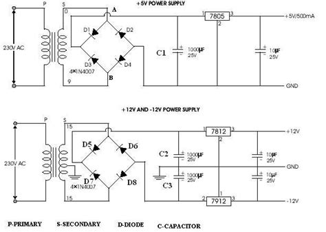 Electrical circuit diagram of the power supply unit. With this power ...