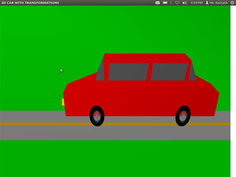 Graphics and Game Programming in OpenGL: 3D Car - Animation