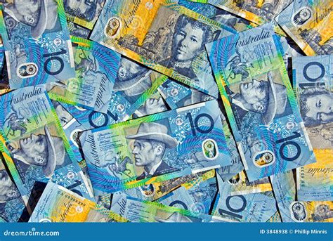 Australian Ten Dollar Notes Stock Photo - Image of patterns, dollar: 3848938