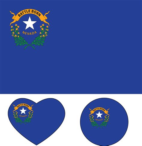 Nevada Flag on white background. Nevada Round Flag sign. heart symbol ...