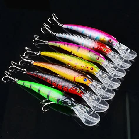 7Pcs Saltwater Plastic Fishing lures Leurre Peche Deep sea Fishing Tackle Strong Duty Hook Bass ...