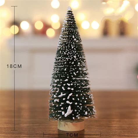 OTVIAP 1Pc Mini Christmas Tree Snow Frost Home Tabletop Decor DIY Small ...