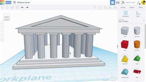 14) Make the Parthenon 2016v with Tinkercad | 3D modeling How to make ...