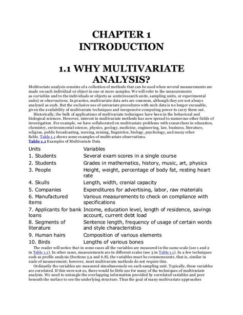 Methods of multivariate analysis