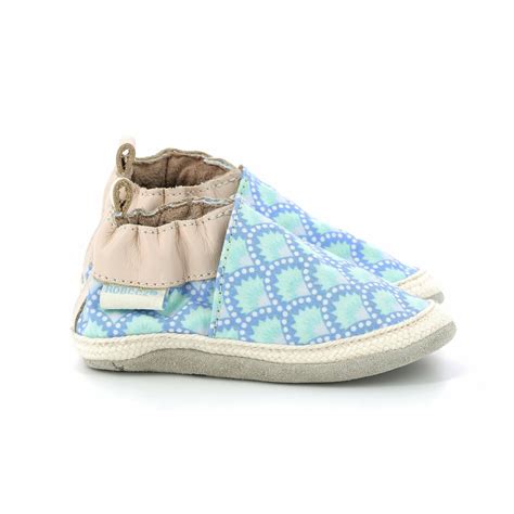 Baby slippers Robeez Sunny Camp Wasabi Washed - Robeez - Shoes - Kids