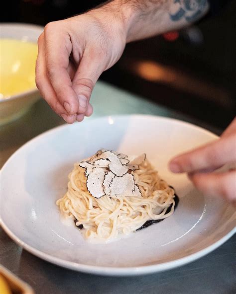 🎵 Sunday we are truffling 🎵 Fresh duck egg tagliolini pasta served with summer black truffle. As ...