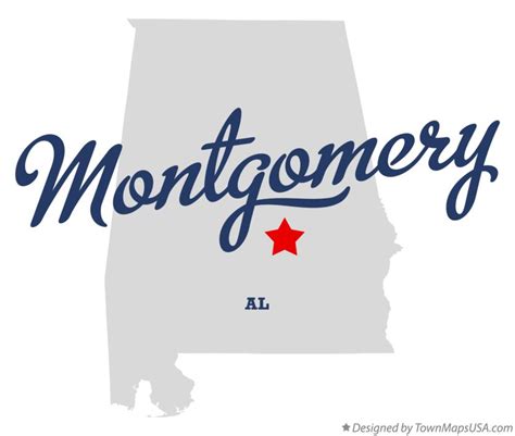 Map of Montgomery, AL, Alabama