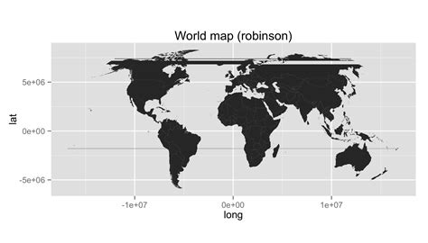r - Distortions when reprojecting cshapes world map - Stack Overflow