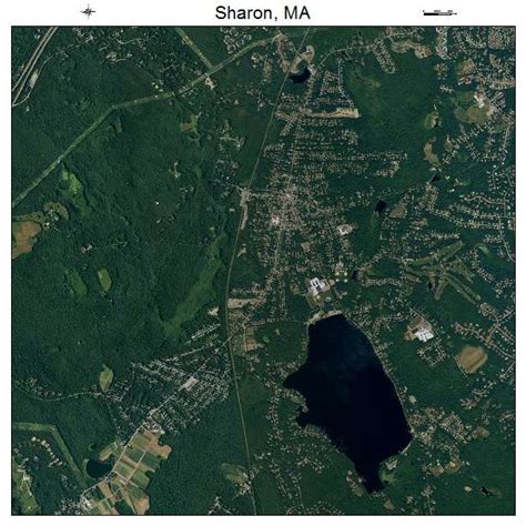 Aerial Photography Map of Sharon, MA Massachusetts