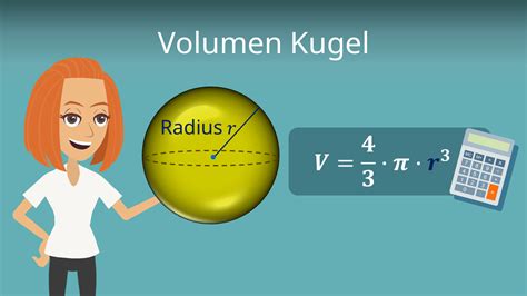 Volumen Kugel • Kugel Volumen berechnen, Kugel Formel · [mit Video]