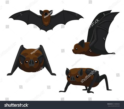 Cute Vampire Bat Cartoon Vector Illustration Stock Vector (Royalty Free ...