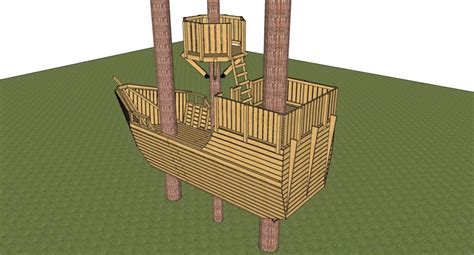 Backyard Pirate Ship Treehouse - Tree Top Builders