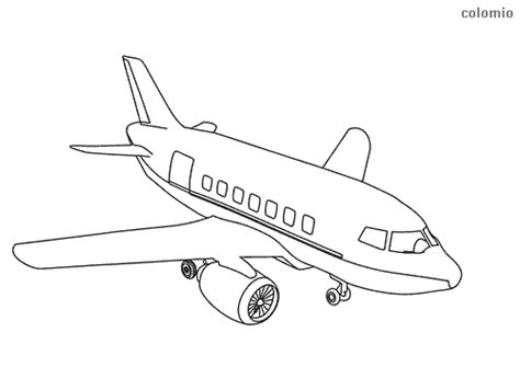 Dibujos de Aeronaves para colorear » Imágenes de Avión para colorear