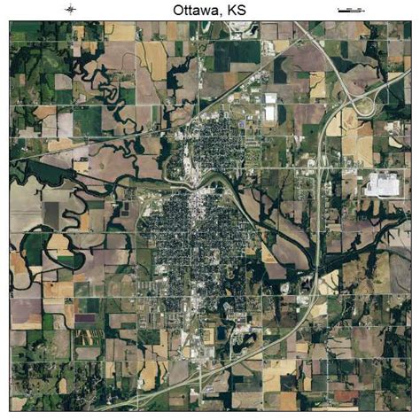 Aerial Photography Map of Ottawa, KS Kansas