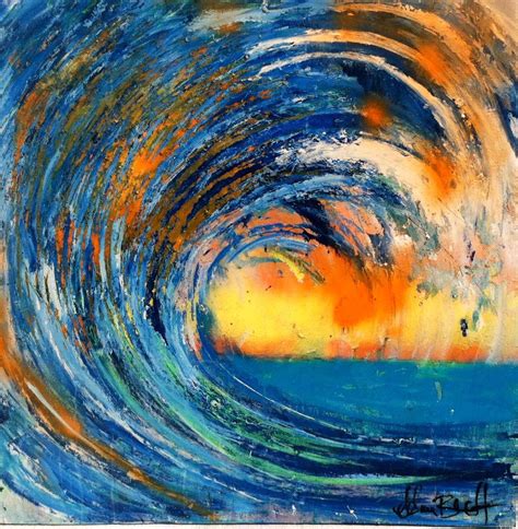 Sunrise – Surf Art by Adam Brett | Abstract painting acrylic, Surf art ...