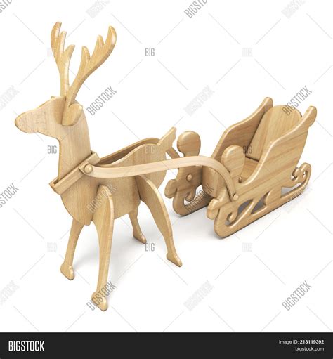 Wooden Reindeer Sleigh Image & Photo (Free Trial) | Bigstock