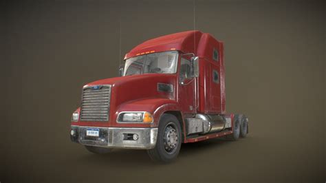 Semi Truck Tractor - Red - Low Poly - Buy Royalty Free 3D model by MSWoodvine [0f81048 ...