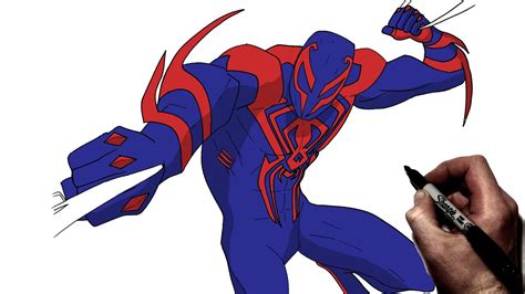 How To Draw Spiderman 2099 Face