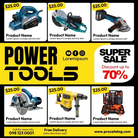 Power Tools Catalog Template | PosterMyWall