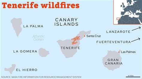 Tenerife fires map: Where wildfires have spread in the Canary Islands and latest travel advice ...