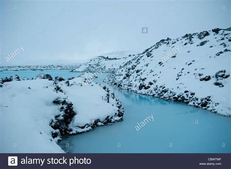 snow and ice at blue Lagoon spa Reykjavik Iceland Stock Photo - Alamy