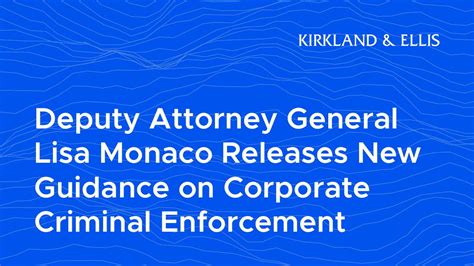 Kristy Smith on LinkedIn: Deputy Attorney General Lisa Monaco Releases New Guidance on Corporate…