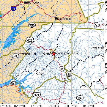 Mountain City, Tennessee (TN) ~ population data, races, housing & economy